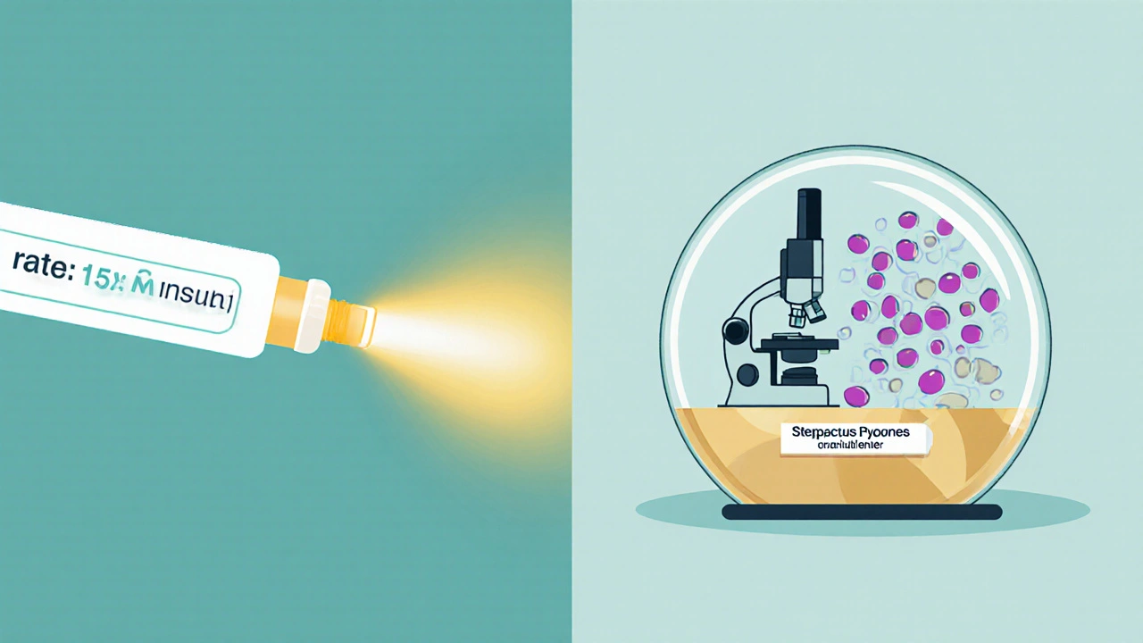 Srovnání rychlého testu a kultury výteru na streptokoky.