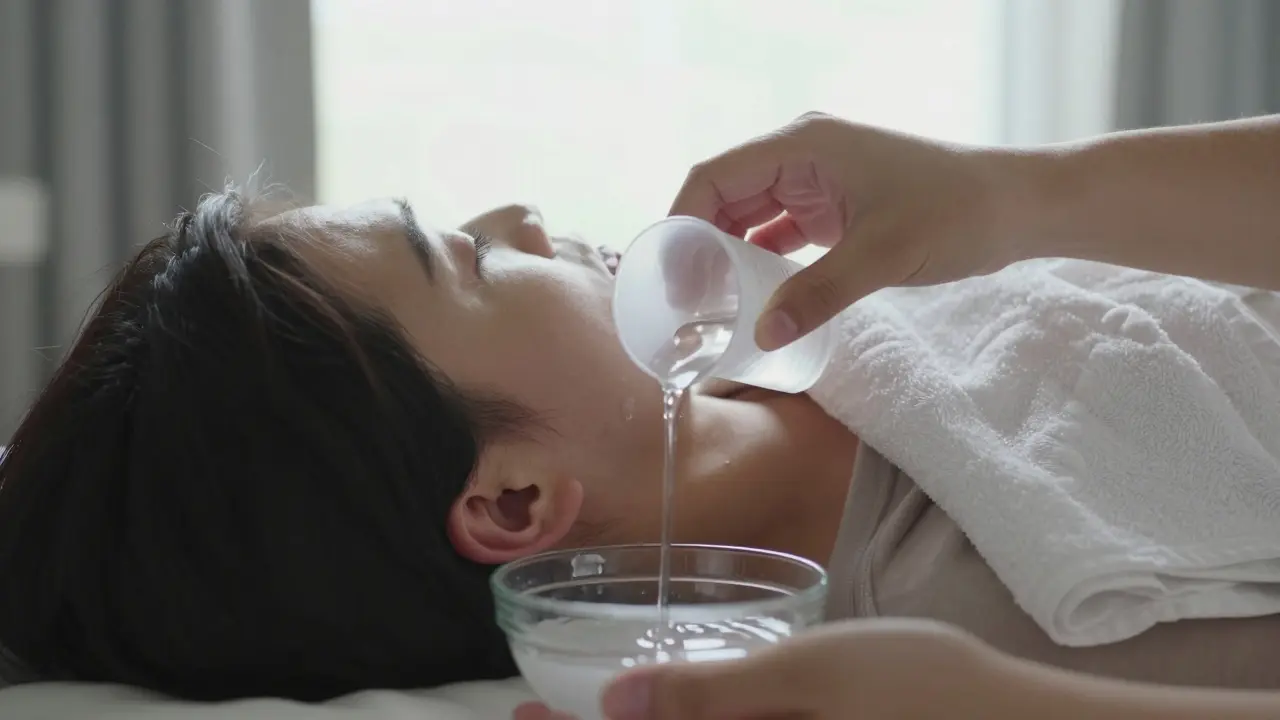 Jak si bezpečně propláchnout uši doma - krok za krokem